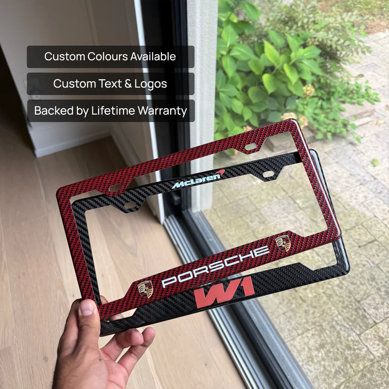 Custom Carbon Fiber License Plate Frame