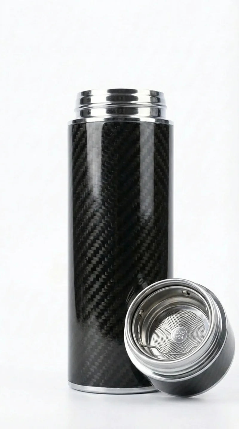 Carbonflow Silver (Real Carbon Fiber Waterbottle)