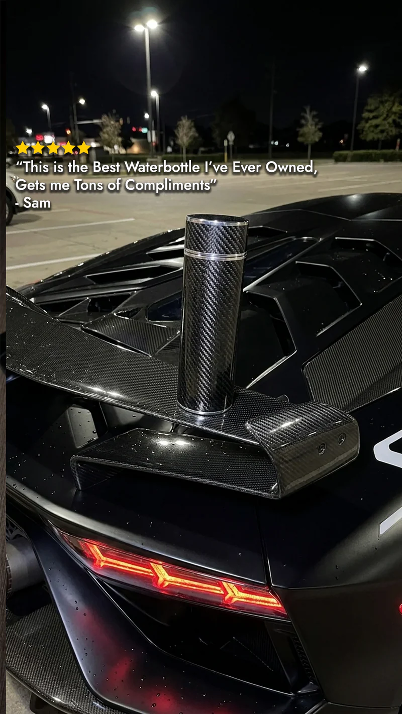 Carbonflow Silver (Real Carbon Fiber Waterbottle)
